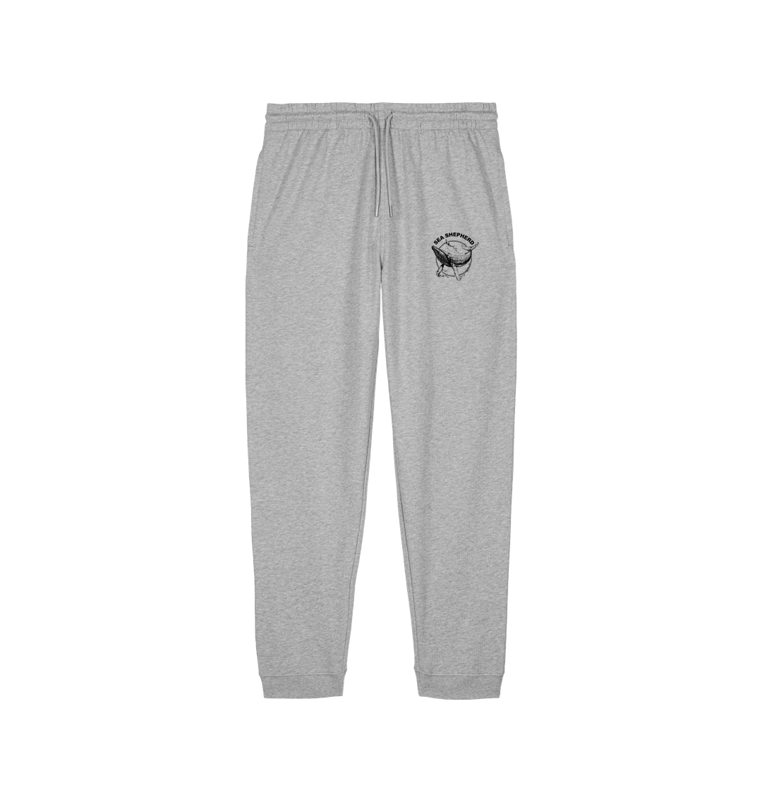 Heather Grey Printed Mens Joggers Front